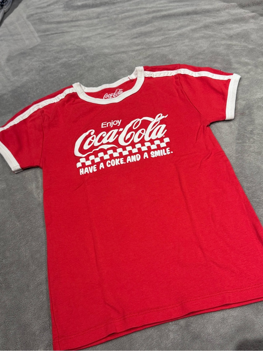 Coca Cola Red Tee with White Logo & Trim